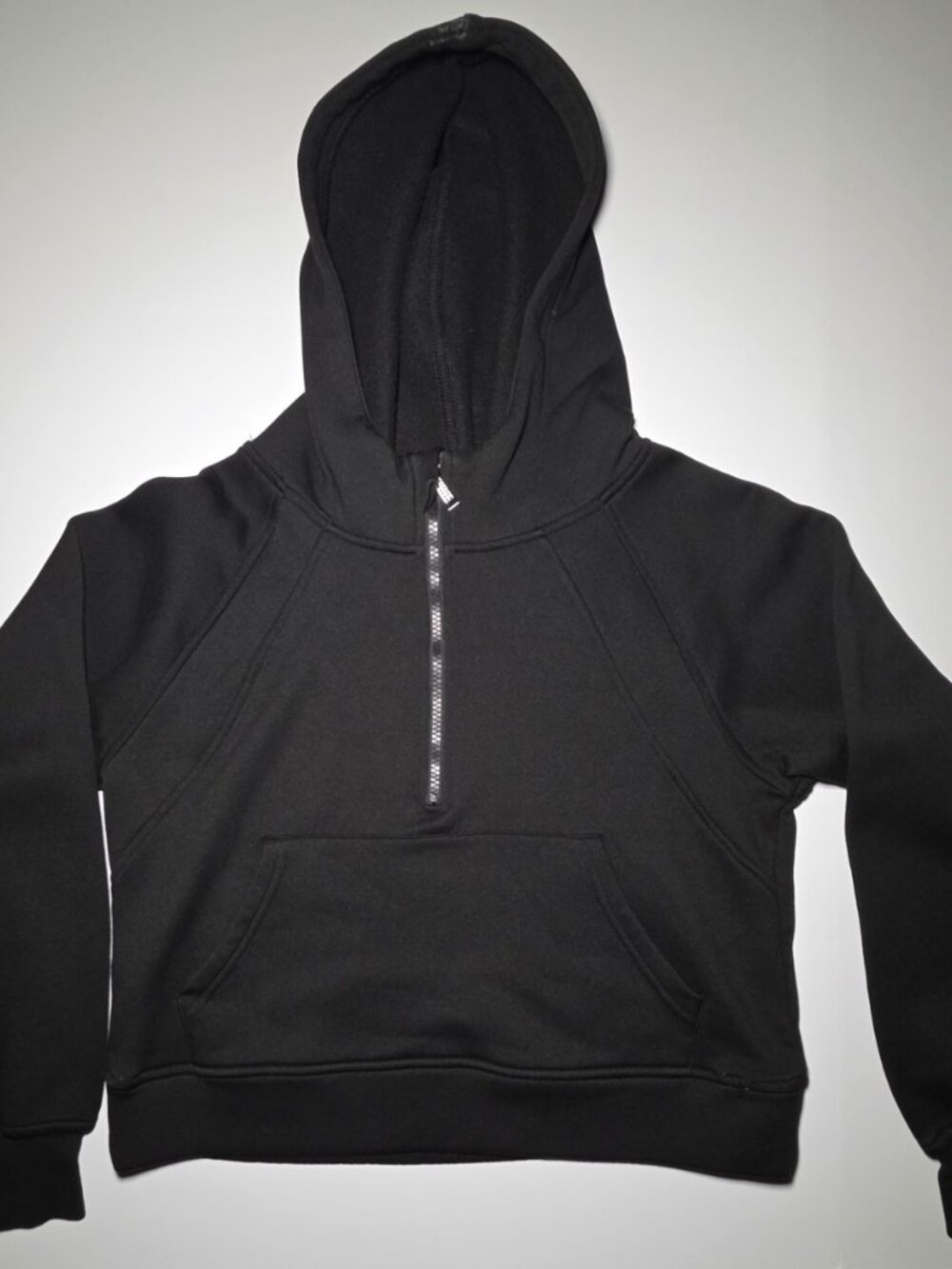 Laslulu Womens Black 1/2 Zip Long Sleeve Hoodie Size Small